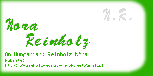 nora reinholz business card